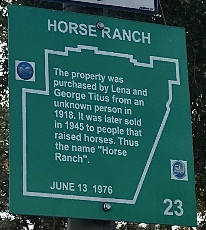 Horse Ranch Marker. Click for full size. Horse Ranch Marker image. Click for full size.