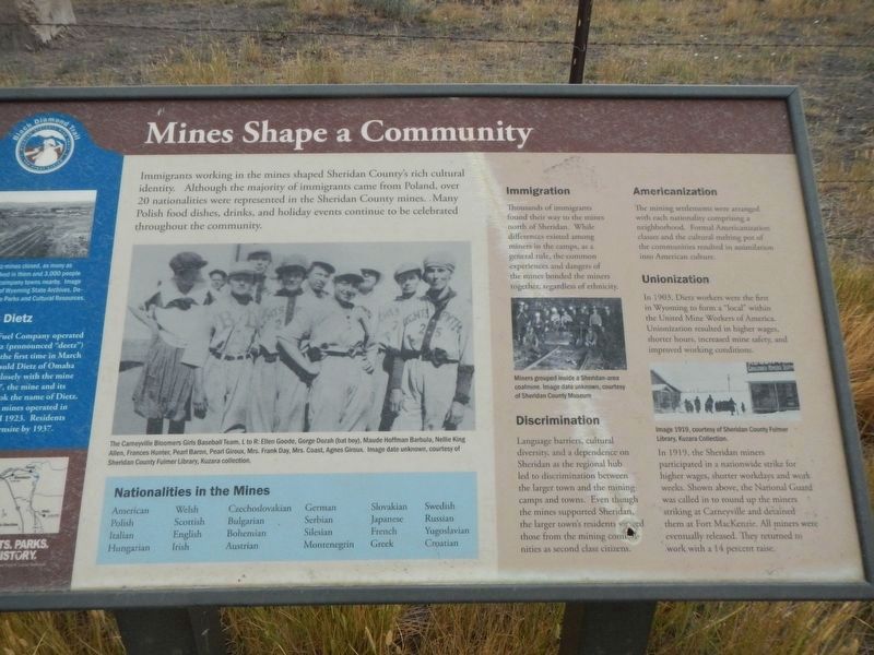 Mines Shape a Community Marker. Click for full size. Mines Shape a Community Marker image. Click for full size.