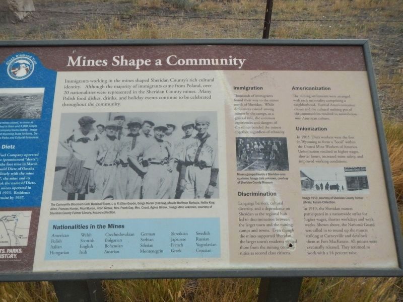 Mines Shape a Community Marker image. Click for full size.