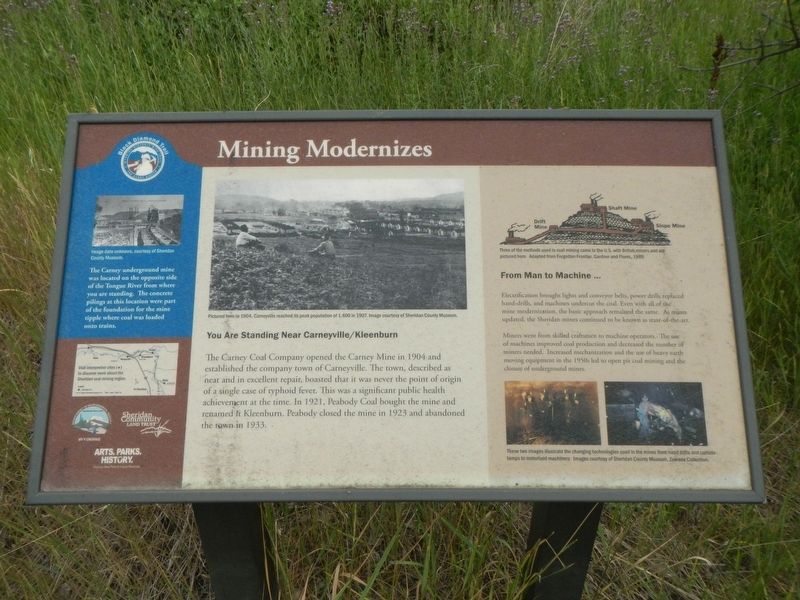 Mining Modernizes Marker. Click for full size. Mining Modernizes Marker image. Click for full size.