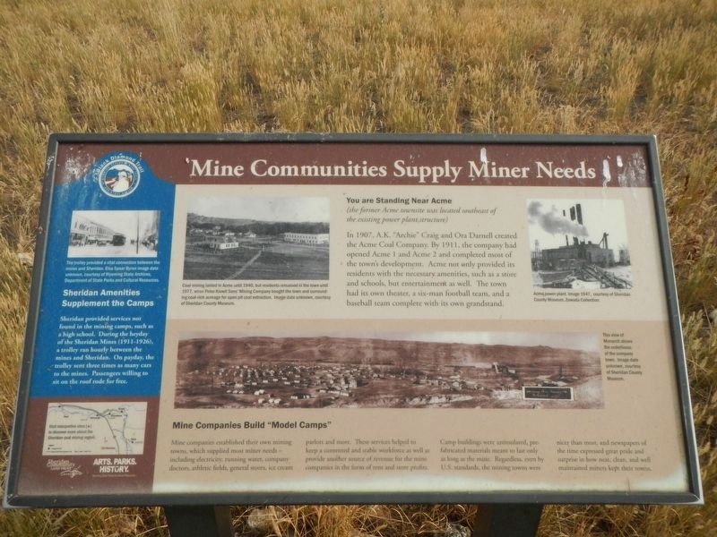 Mine Communities Supply Miner's Needs Marker. Click for full size. Mine Communities Supply Miner's Needs Marker image. Click for full size.