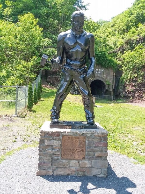 John Henry Statue and Marker image. Click for full size.