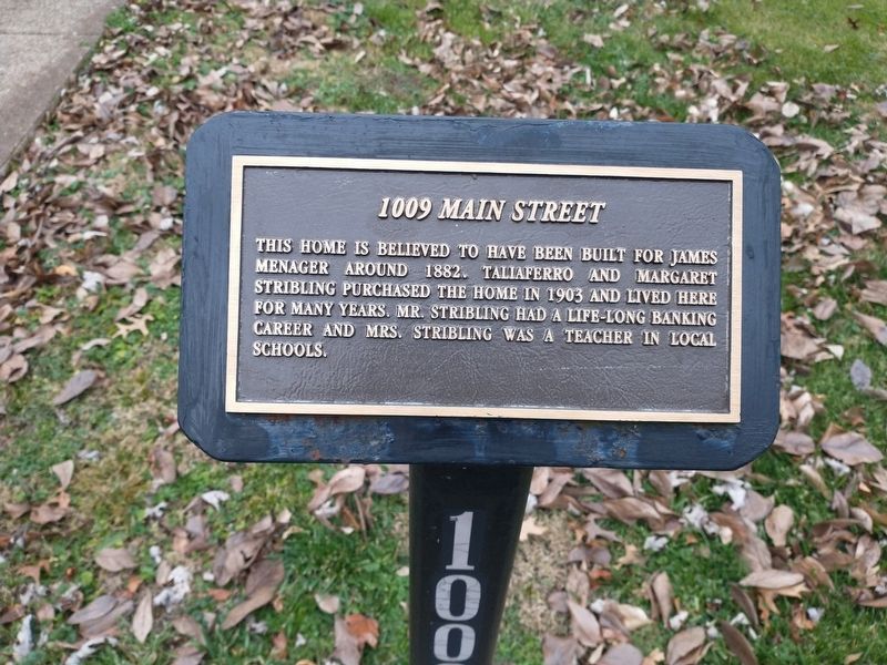 1009 Main Street Marker image. Click for full size.