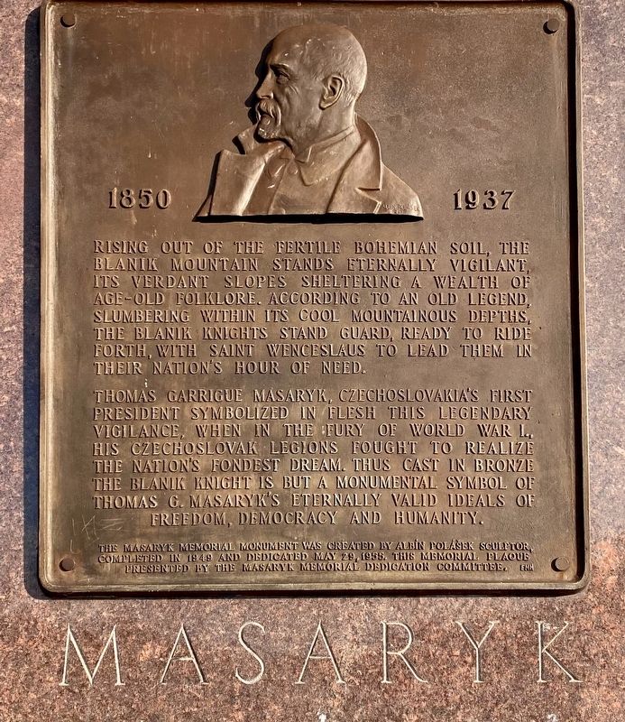Thomas Garrigue Masaryk Monument image. Click for full size.