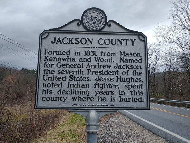 Jackson County / Mason County Marker. Click for full size. Jackson County / Mason County Marker image. Click for full size.