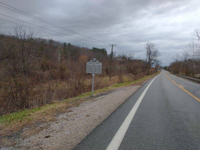 Jackson County / Mason County Marker. Click for full size. Jackson County / Mason County Marker image. Click for full size.