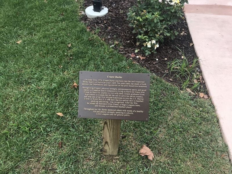 Ernest Burke Marker. Click for full size. Ernest Burke Marker image. Click for full size.