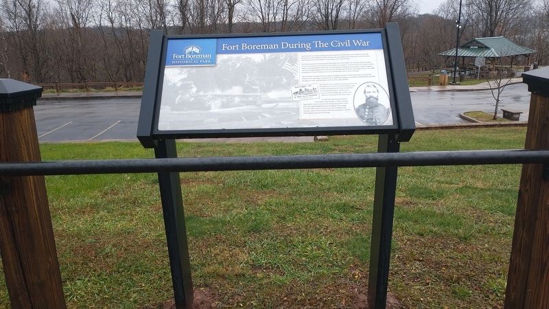 Fort Boreman During The Civil War Marker image. Click for full size.
