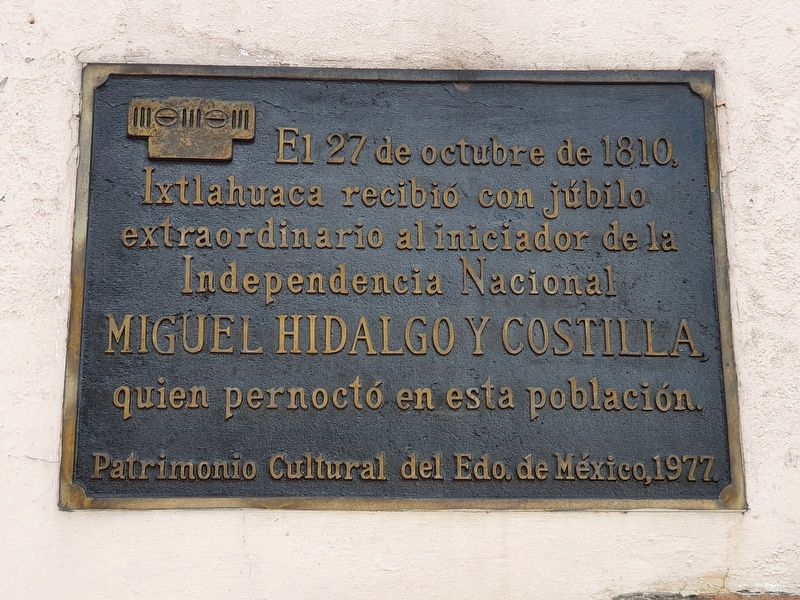 Miguel Hidalgo in Ixtlahuaca Marker image. Click for full size.