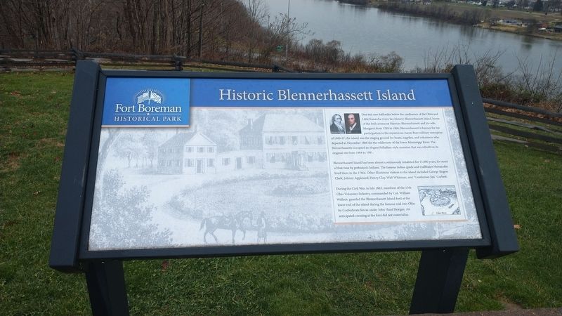 Historic Blennerhassett Island Marker. Click for full size. Historic Blennerhassett Island Marker image. Click for full size.