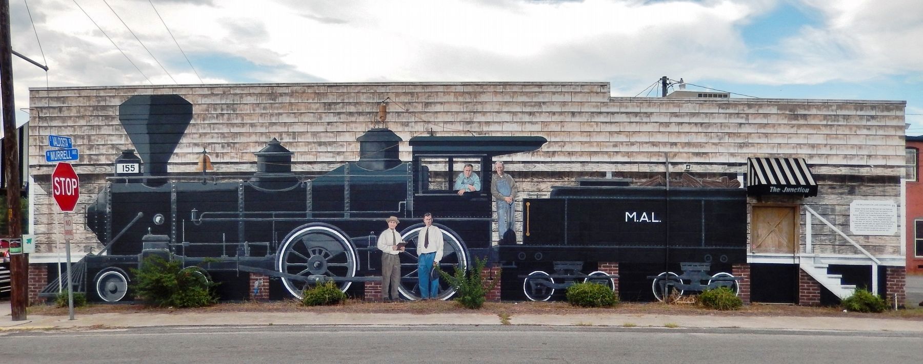 Milltown Air Line Locomotive Mural image. Click for full size.