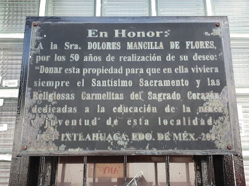 Dolores Mancilla de Flores Marker. Click for full size. Dolores Mancilla de Flores Marker image. Click for full size.