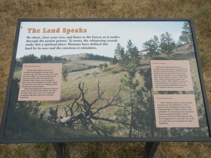 The Land Speaks Marker image. Click for full size.