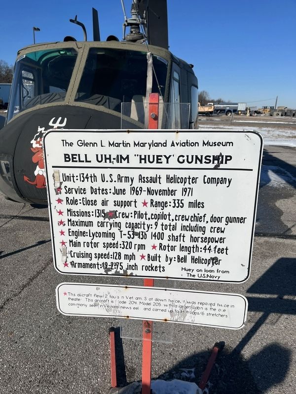 Bell UH-IM "Huey" Gunship Marker image. Click for full size.
