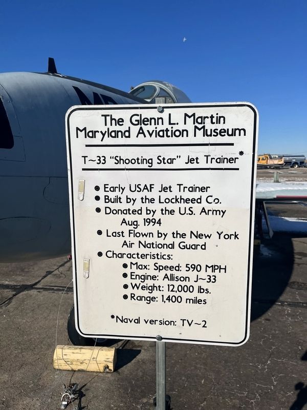 T-33 "Shooting Star" Jet Trainer Marker image. Click for full size.
