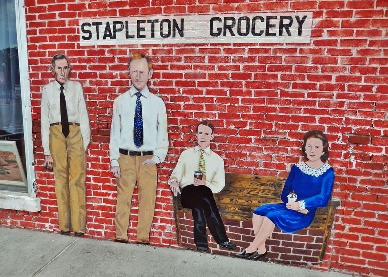 Stapleton's Grocery Mural detail image. Click for full size.