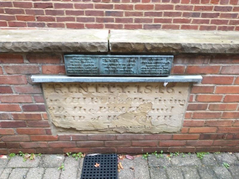 Cornerstone Of The Original Trinity Church Marker image. Click for full size.