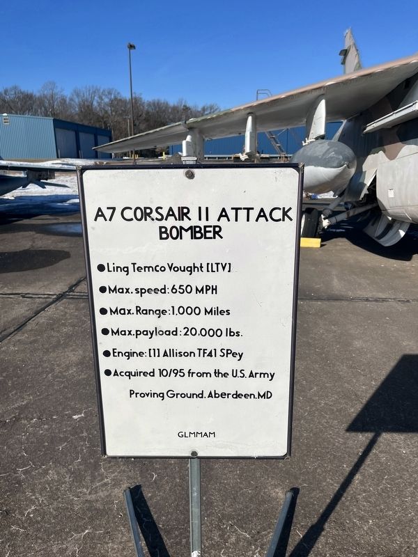 A7 Corsair II Attack Bomber Marker image. Click for full size.