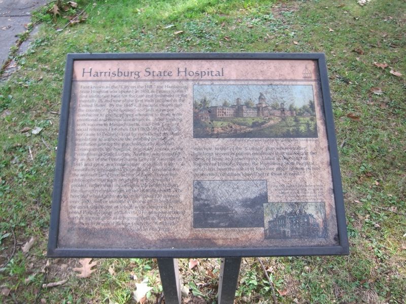 Harrisburg State Hospital Marker image. Click for full size.