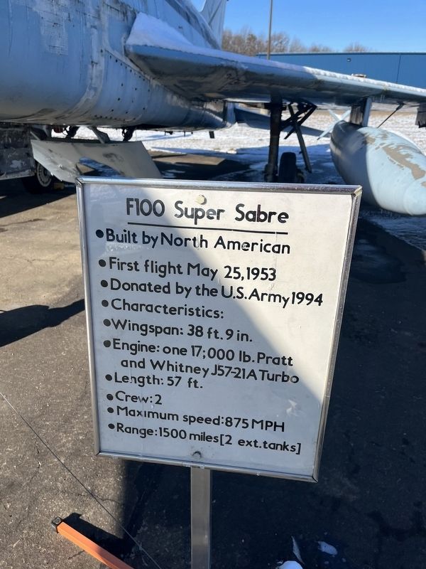 F100 Super Sabre Marker image. Click for full size.