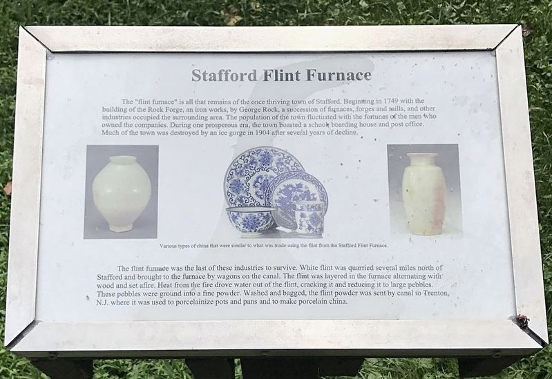 Stafford Flint Furnace Marker image. Click for full size.