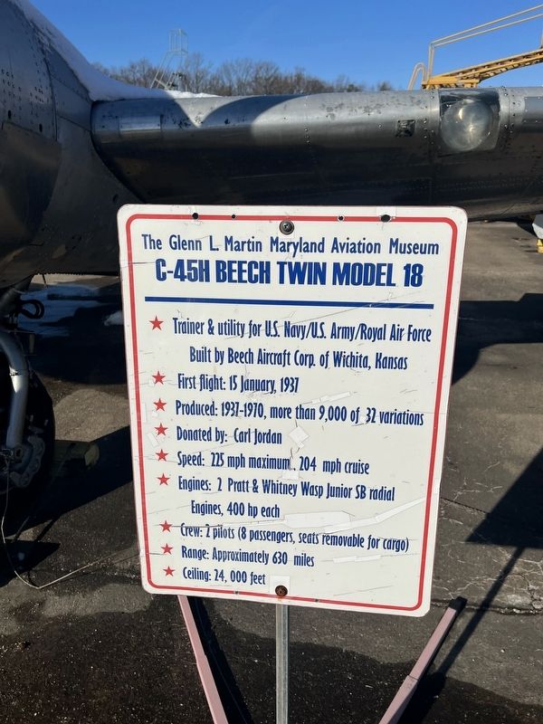 C-45H Beech Twin Model 18 Marker image. Click for full size.