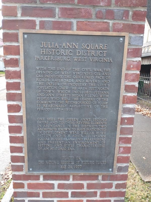 Julia-Ann Square Historic District Marker image. Click for full size.