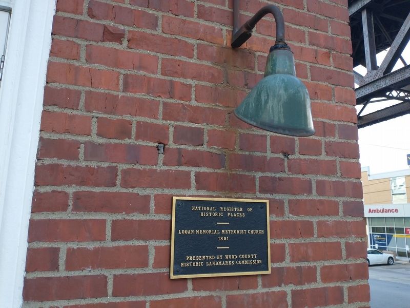 Logan Memorial Methodist Church Marker image. Click for full size.