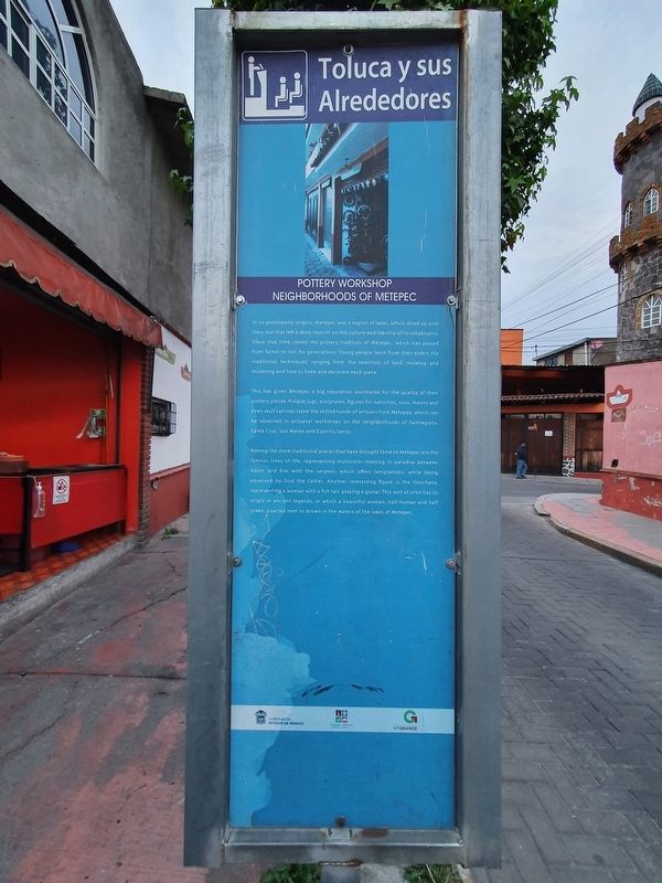 Pottery Workshop Neighborhoods of Metepec Marker English text image. Click for full size.