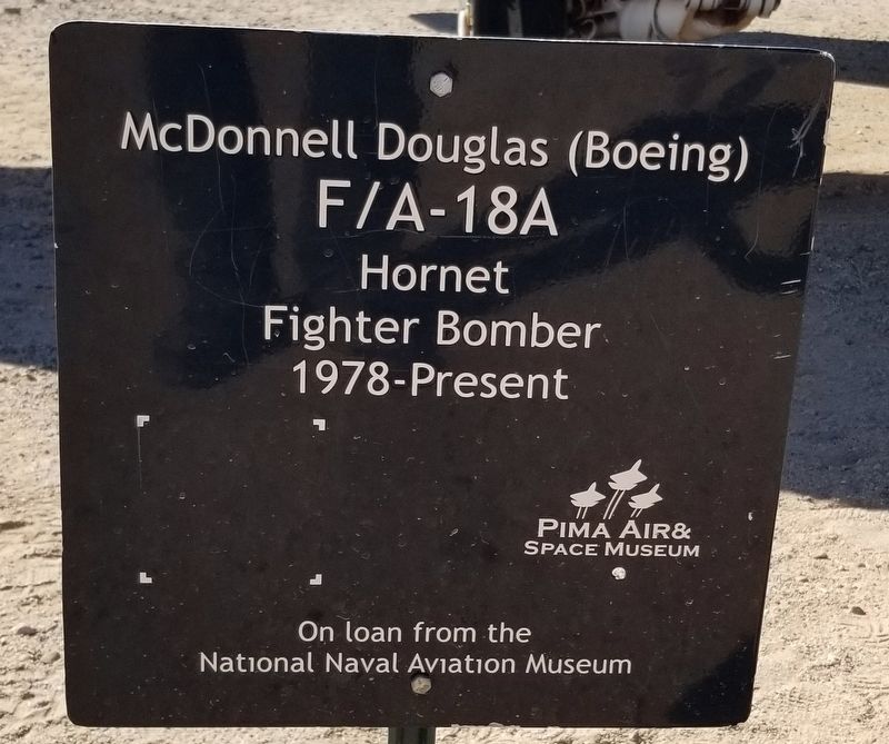 McDonnell Douglas (Boeing) F/A-18A Hornet Marker. Click for full size. McDonnell Douglas (Boeing) F/A-18A Hornet Marker image. Click for full size.