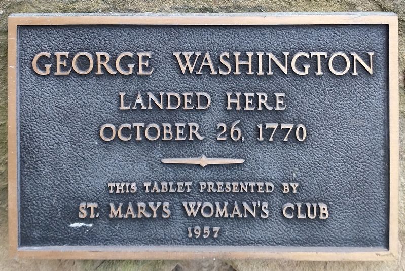 George Washington Landed Here Marker. Click for full size. George Washington Landed Here Marker image. Click for full size.