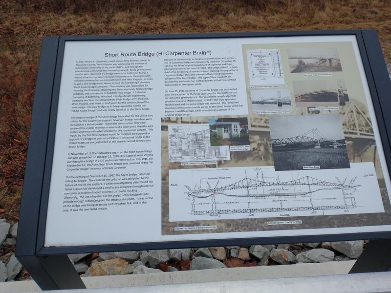 Short Route Bridge (Hi Carpenter Bridge) Marker. Click for full size. Short Route Bridge (Hi Carpenter Bridge) Marker image. Click for full size.