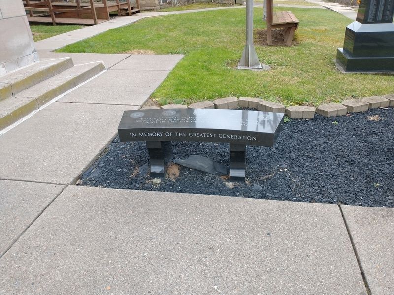 In Memory Of The Greatest Generation Marker. Click for full size. In Memory Of The Greatest Generation Marker image. Click for full size.