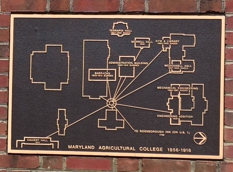 Map Near the Architectural History of the Maryland Agricultural College Marker image. Click for full size.