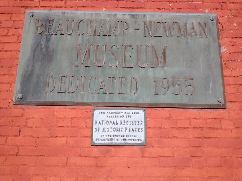 Beaucamp-Newman Museum Marker image. Click for full size.