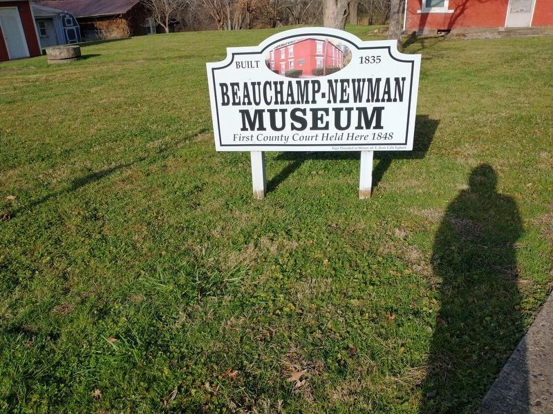 Sign for the Beaucamp-Newman Museum image. Click for full size.