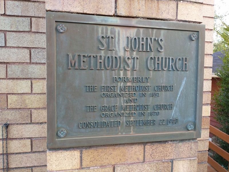 St. John's Methodist Church Marker image. Click for full size.