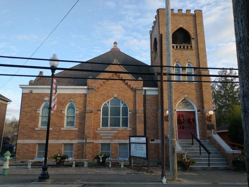 St. John's Methodist Church Marker image. Click for full size.