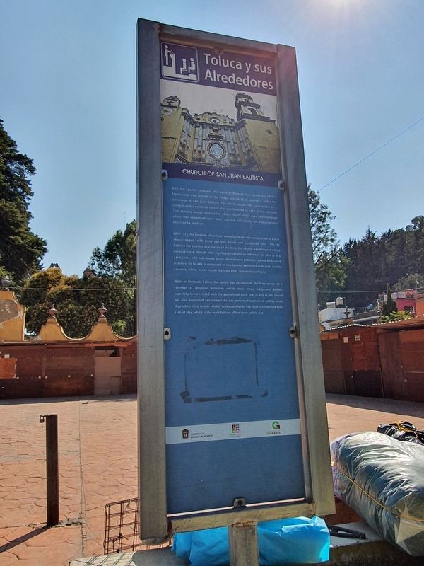 Church of San Juan Bautista Marker English text image. Click for full size.