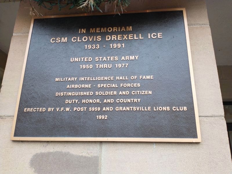 In Memoriam CSM Clovis Drexel Ice Marker image. Click for full size.