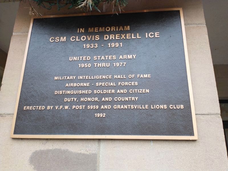 In Memoriam CSM Clovis Drexel Ice Marker. Click for full size. In Memoriam CSM Clovis Drexel Ice Marker image. Click for full size.