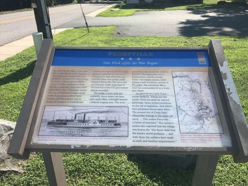Perryville Marker (showing wear & tear) image. Click for full size.