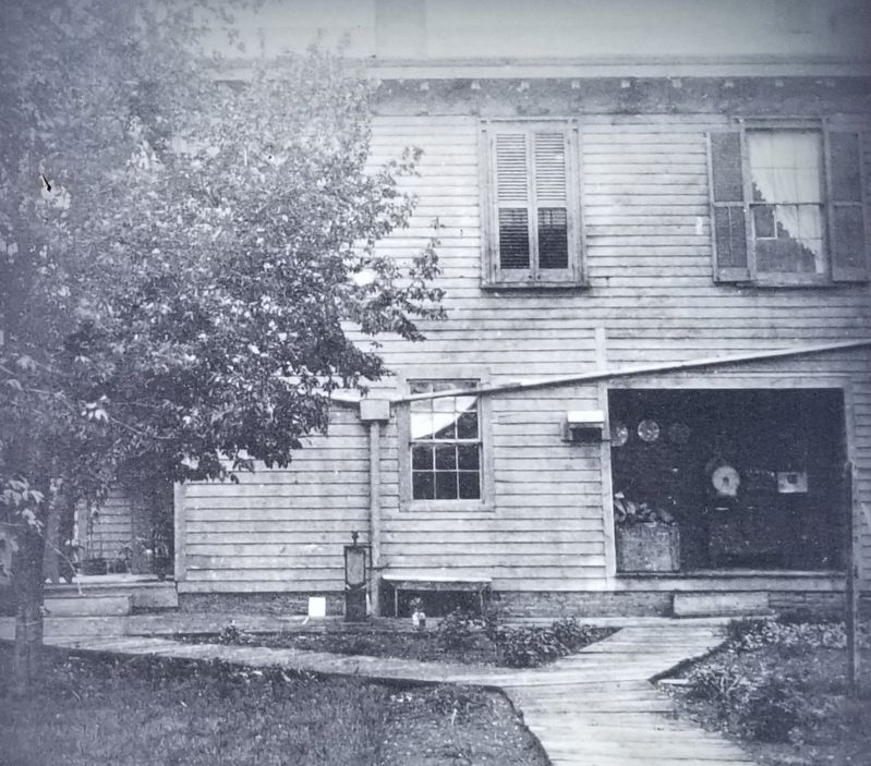 The first known image of the Lincoln backyard, dated around 1865 image. Click for full size.