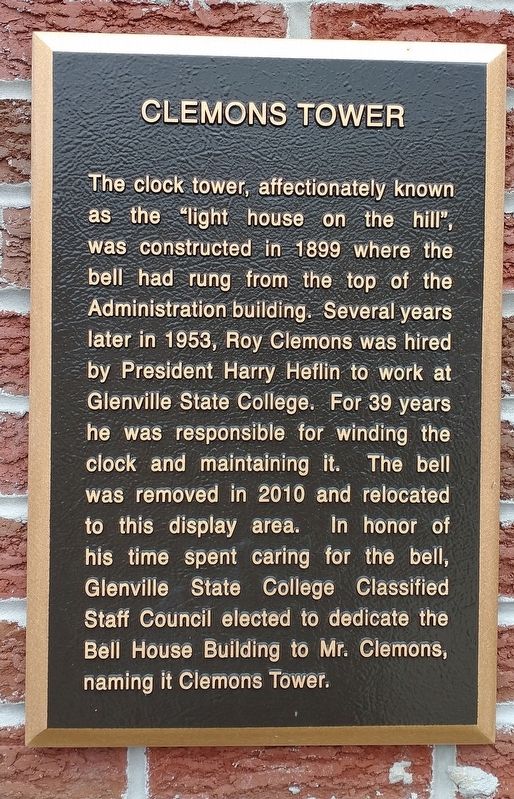 Clemons Tower Marker. Click for full size. Clemons Tower Marker image. Click for full size.