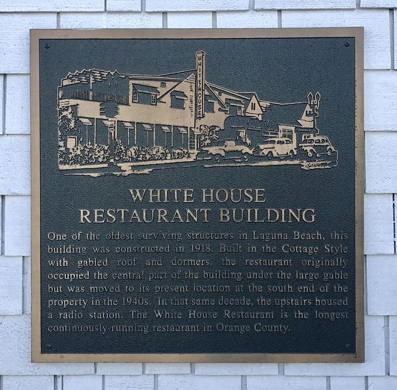 White House Restaurant Building Marker image. Click for full size.