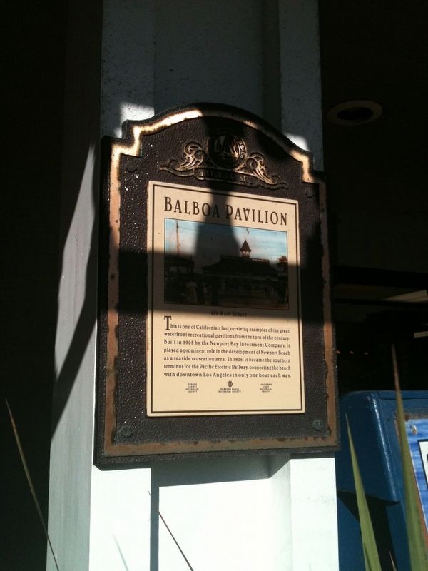 Balboa Pavilion Marker image. Click for full size.