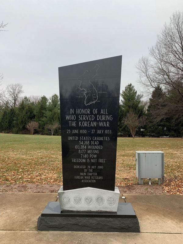 In Honor of all who Served During the Korean War Marker. Click for full size. In Honor of all who Served During the Korean War Marker image. Click for full size.