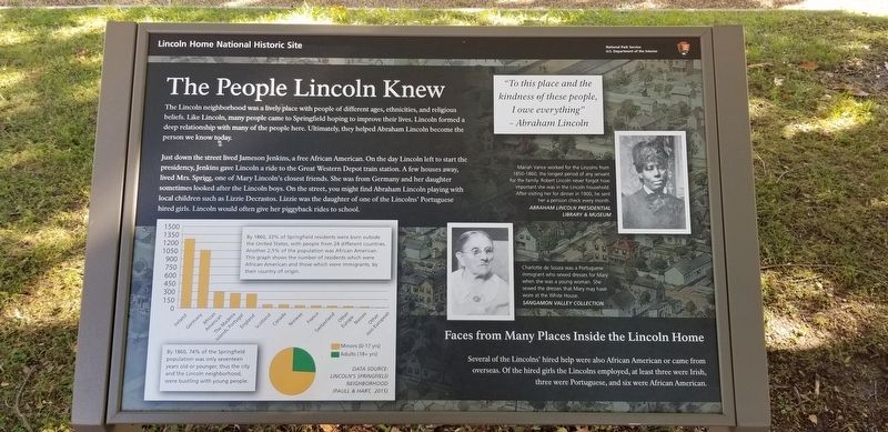 The People Lincoln Knew Marker image. Click for full size.