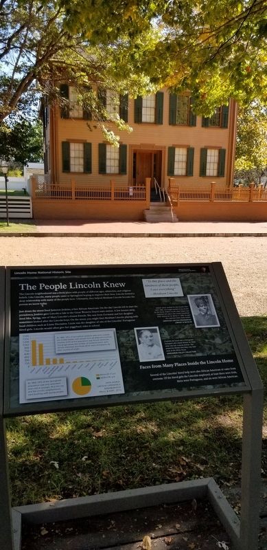 The People Lincoln Knew Marker in front of the Lincoln Home image. Click for full size.
