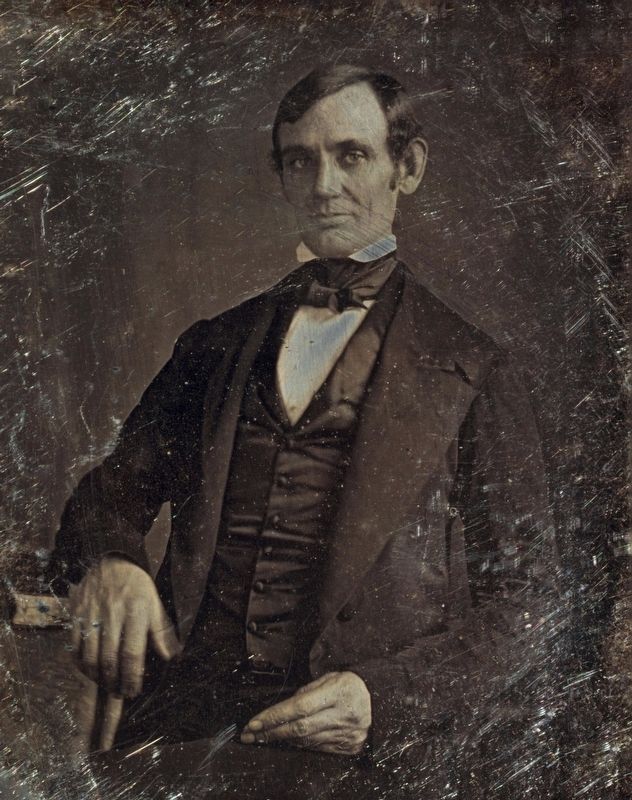 Quarter plate daguerreotype of Abraham Lincoln, Congressman-elect from Illinois image. Click for full size.